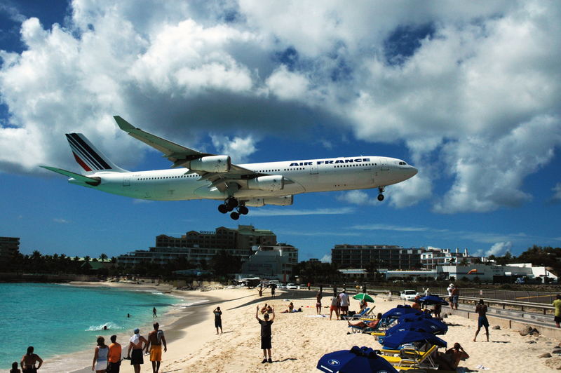 AirFrance im Anflug auf St. Maarten