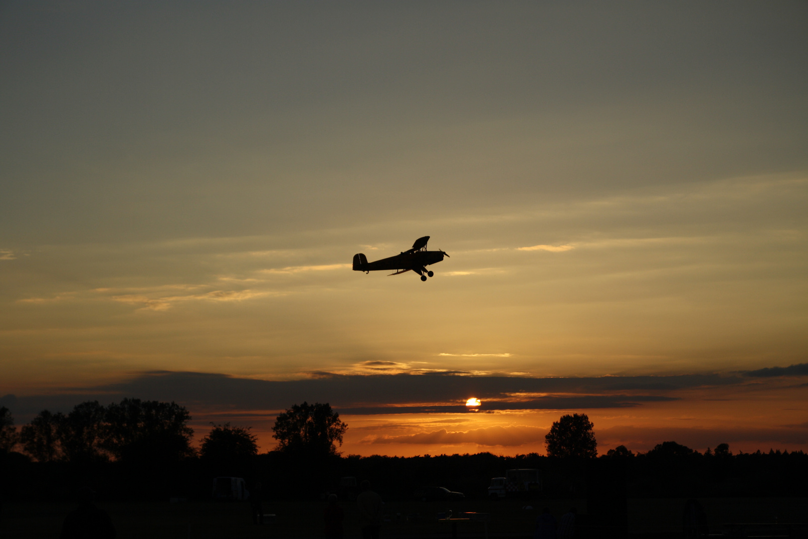 Airplane in the evening