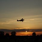 Airplane in the evening