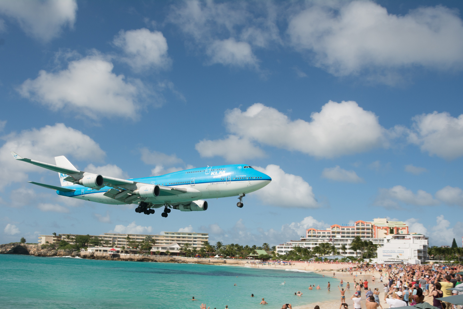 Airport St. Maarten Landeanflug- MAHO Beach