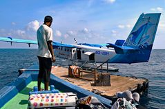 Airtaxi Ankunft auf den Malediven