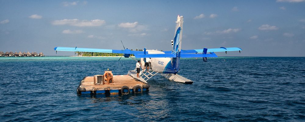 Airtaxi Malediven sehr abenteuerlich 
