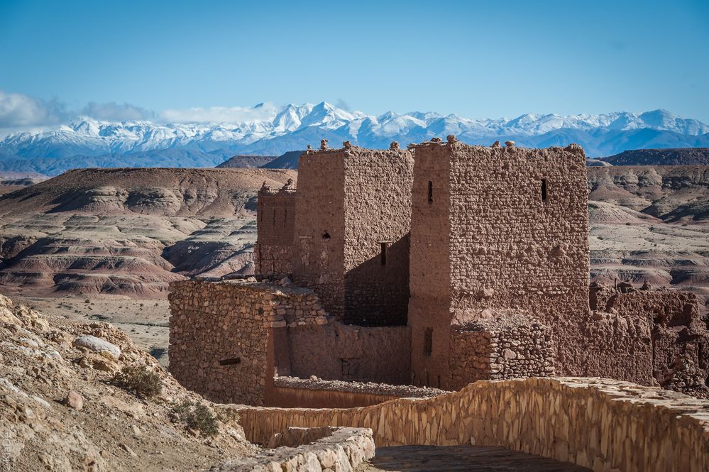 Ait Benhaddou - Blick zum Atlas-Gebirge