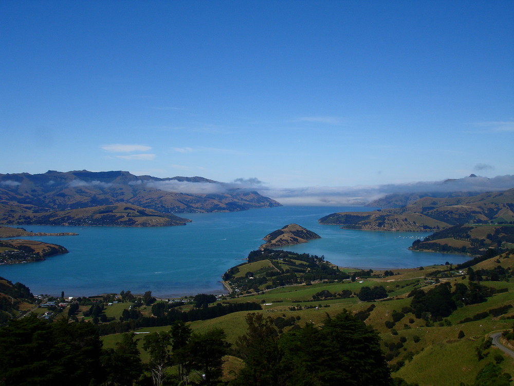 Akaroa glaub ich, hieß diese Traumbucht