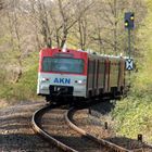 AKN Triebwagen zwischen Neumünster Hauptbahnhof und Neumünster Süd