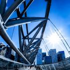 Akrobaten Fußgängerbrücke zum Barcode-Viertel, Oslo