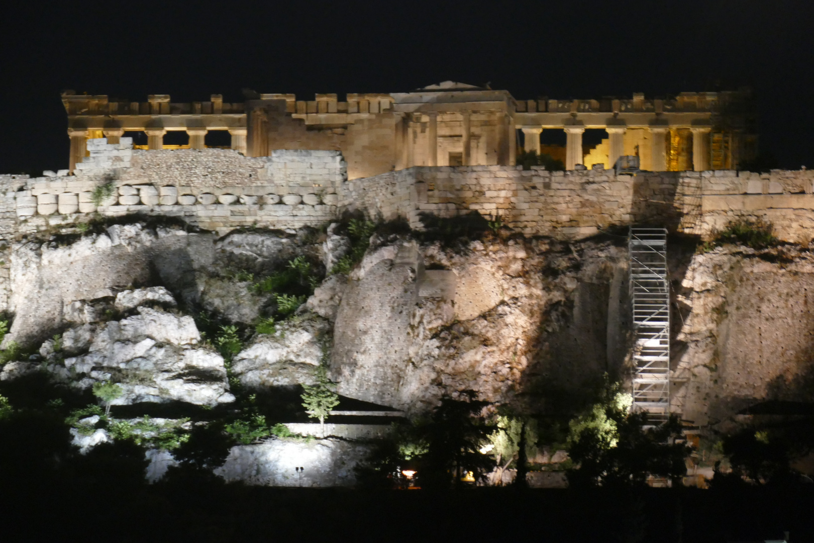 Akropolis Athen bei Nacht 