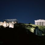 Akropolis bei Nacht