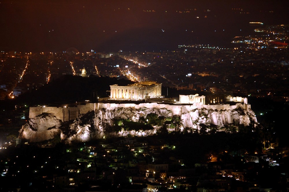 Akropolis im Licht der Sterne ;-)