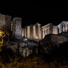 Akropolis von Athen bei Nacht