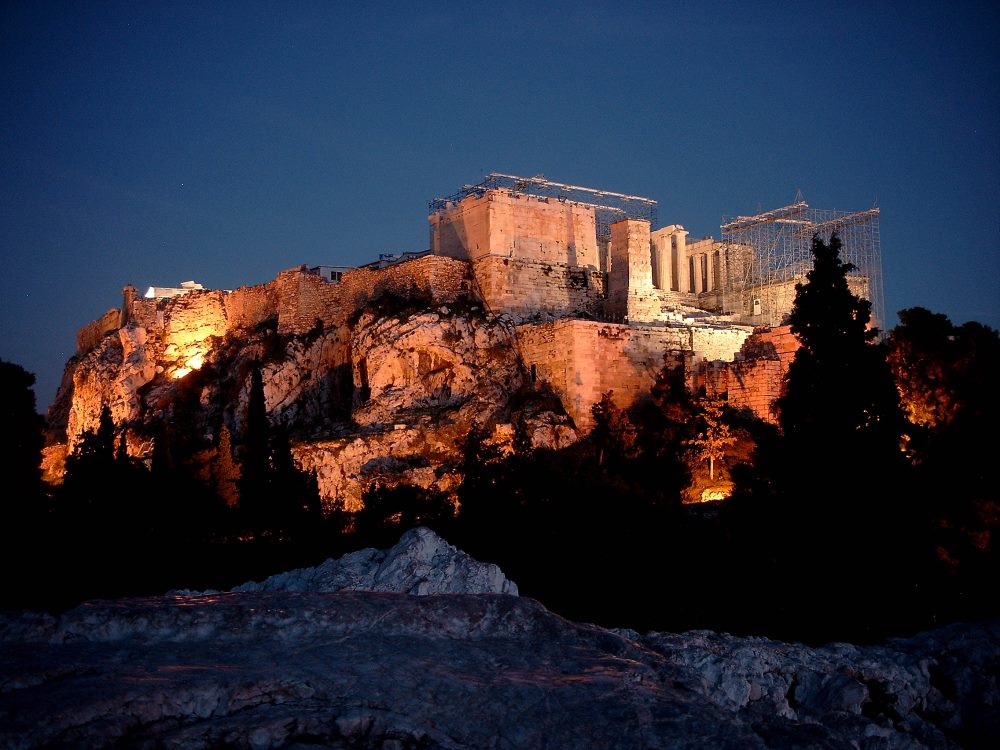 Akropolis - von einem Felse so gesehen -- AthenFotos