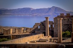 Akropolis von Lindos Rhodos am Morgen