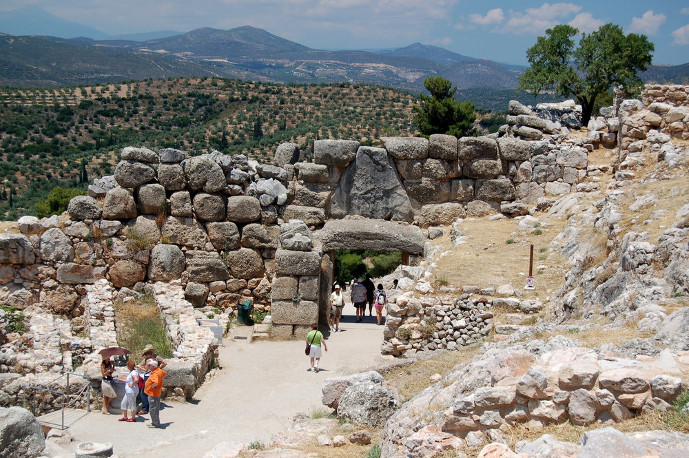 Akropolis von Mykene mit Löwentor Foto & Bild europe, greece, the peloponnese Bilder auf