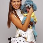 Aksana Demakina and her dog toy poodle Mr.Blue