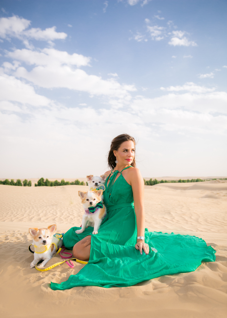 Aksana Demakina Dubai Desert Shooting 