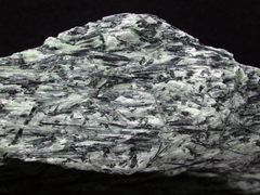 Aktinolith in Talkschiefer aus dem Zillertal