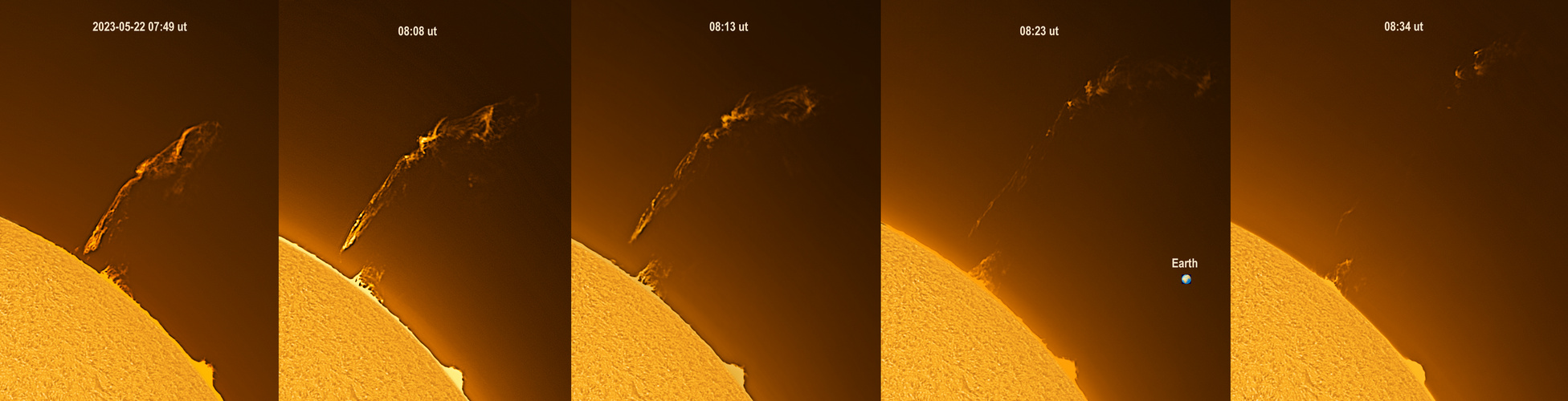 Aktive Protuberanz auf unserer Sonne 22. Mai 2023