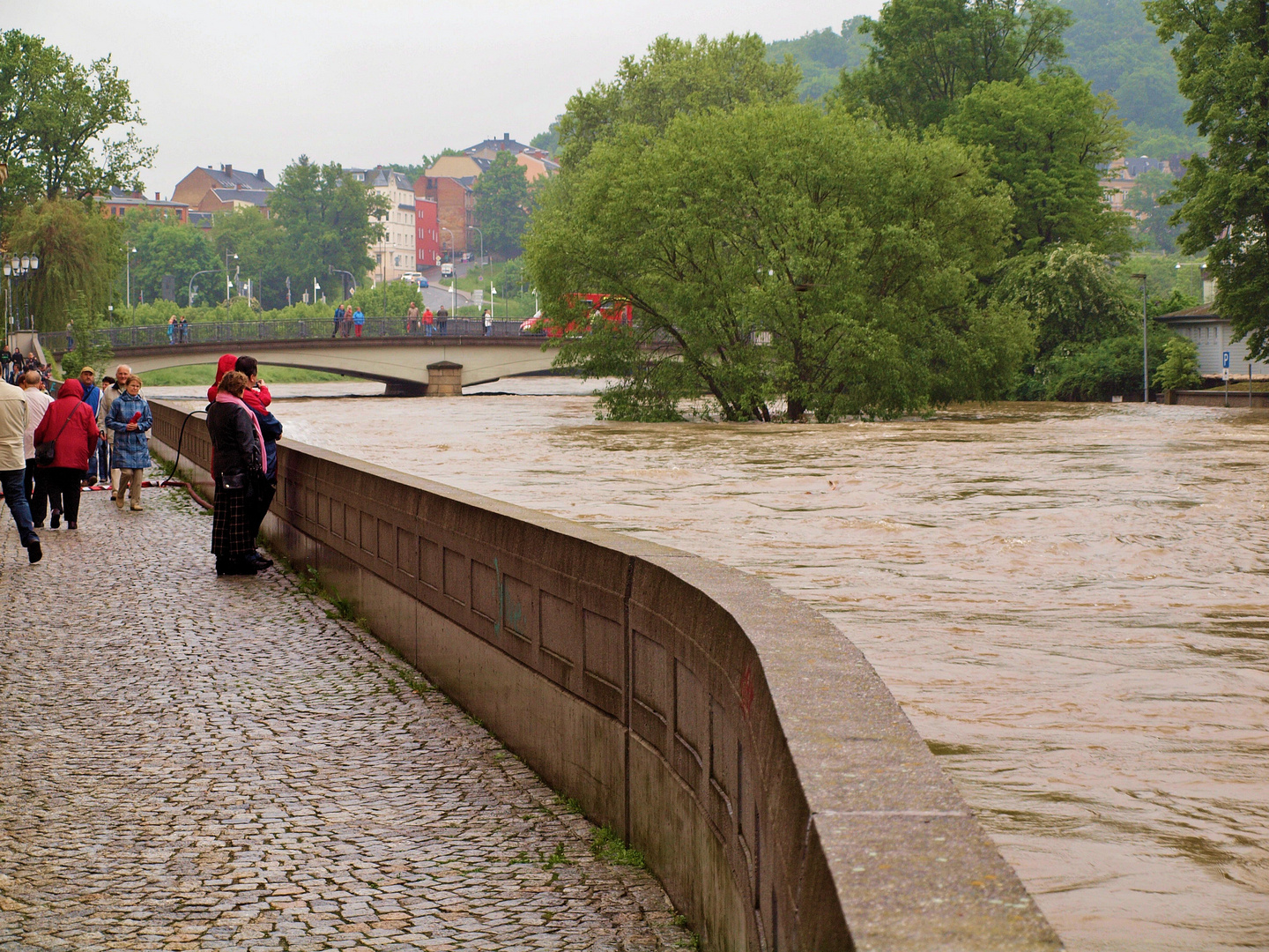 Aktuell Hochwasser in Greiz