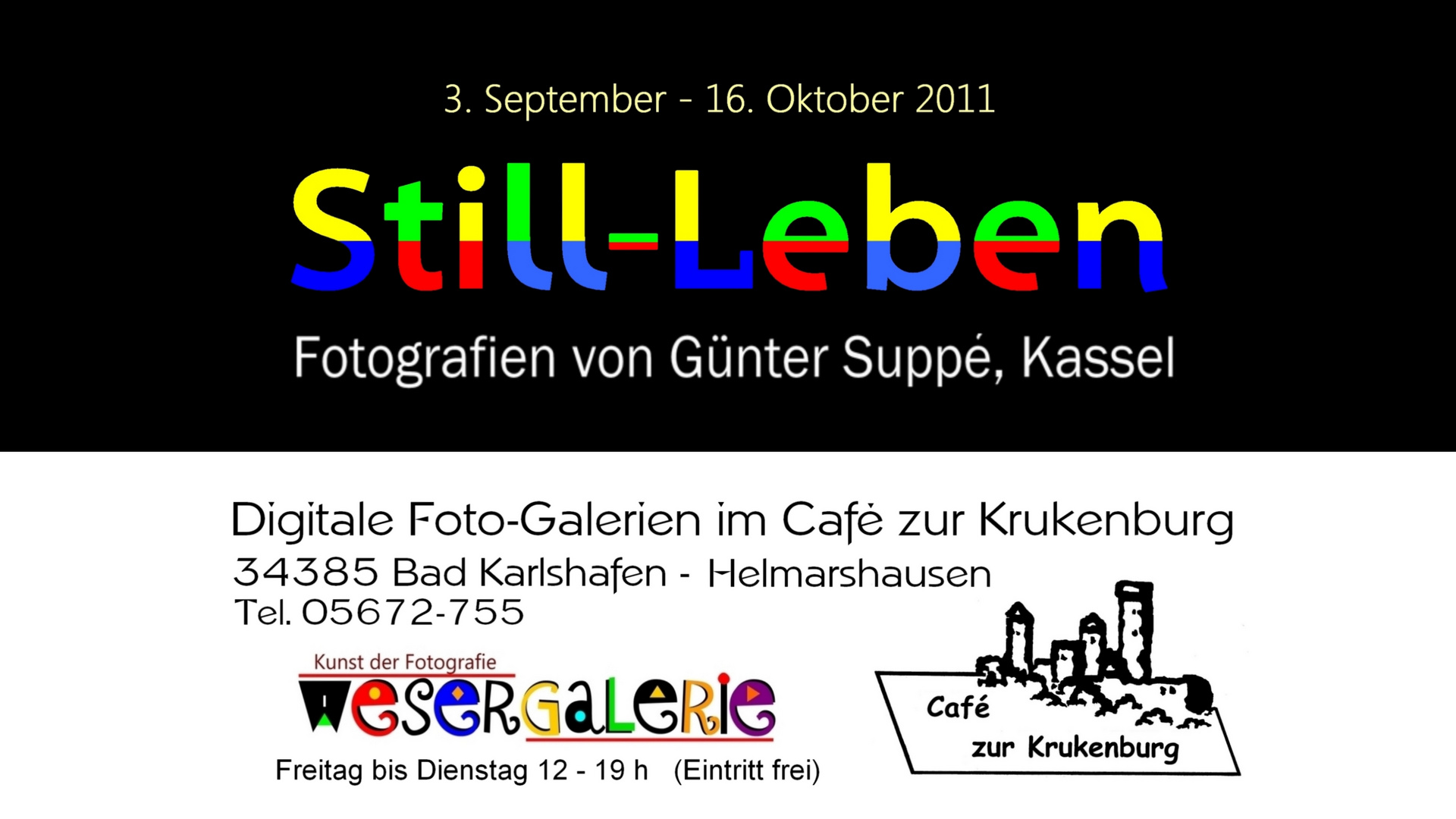 Aktuelle Foto-Ausstellung "Still-Leben" - Fotografien von Günter Suppé (Kassel) im Dreiländereck