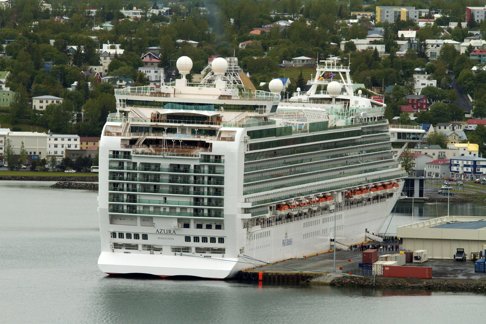 Akureyri, Kreuzfahrer im Hafen