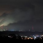 AKW KKW Kernkraftwerk Atomkraftwerk Gundremmingen bei Günzburg bei Nacht