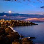 Al caer la noche en el estero de Puntarenas