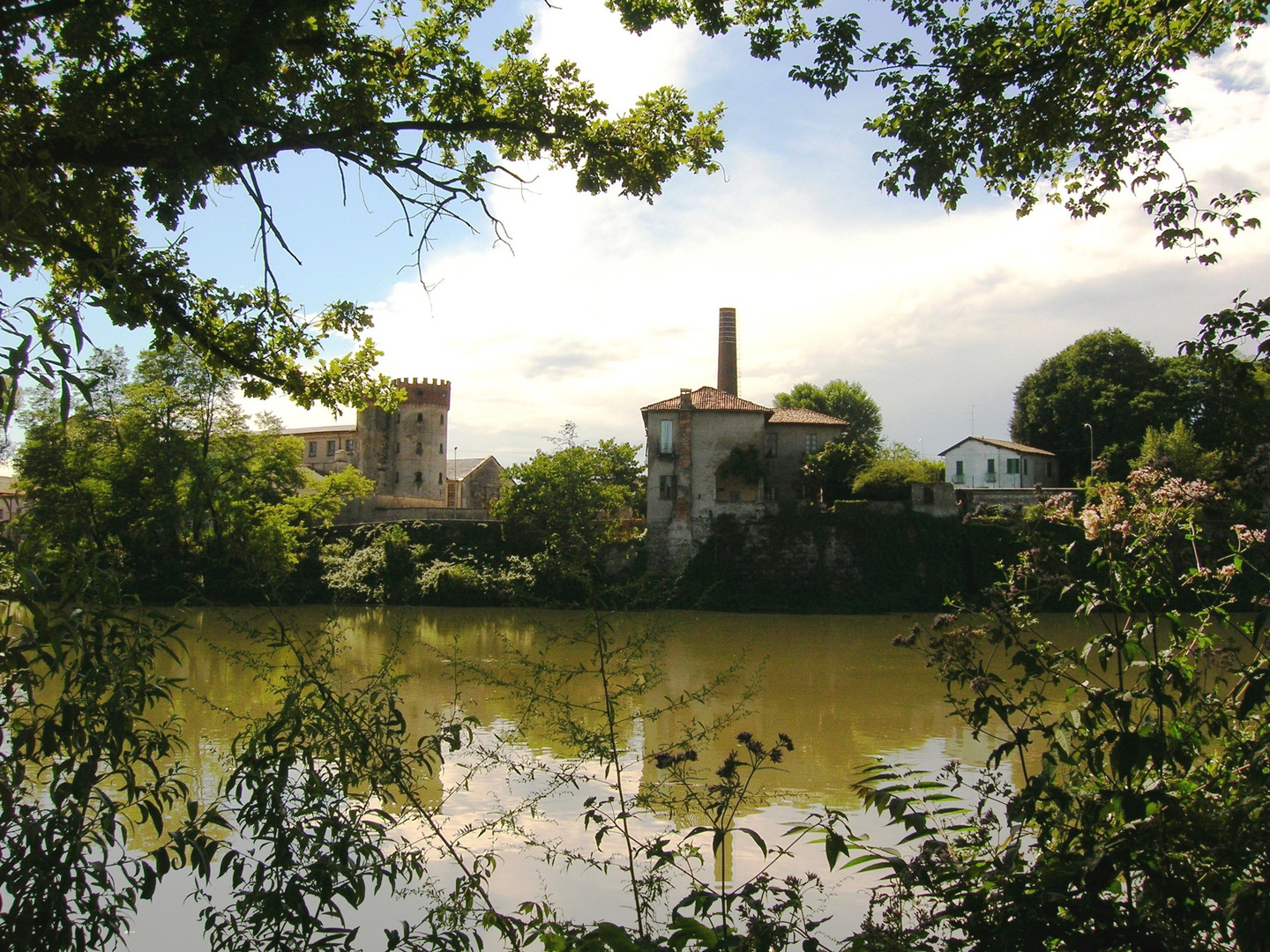 Al di là del fiume, tra gli alberi.