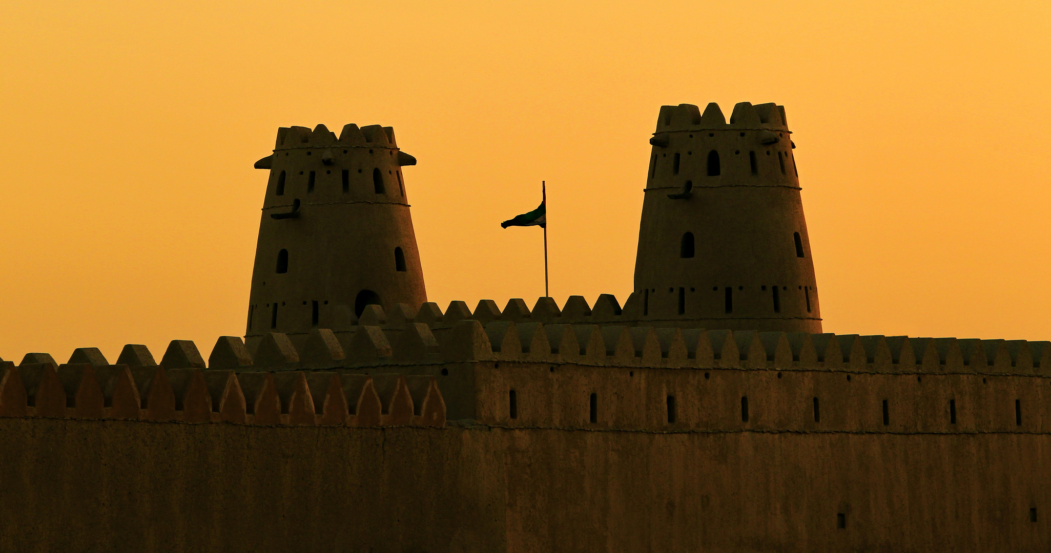 al Jahili Fort im Sonnenuntergang 2