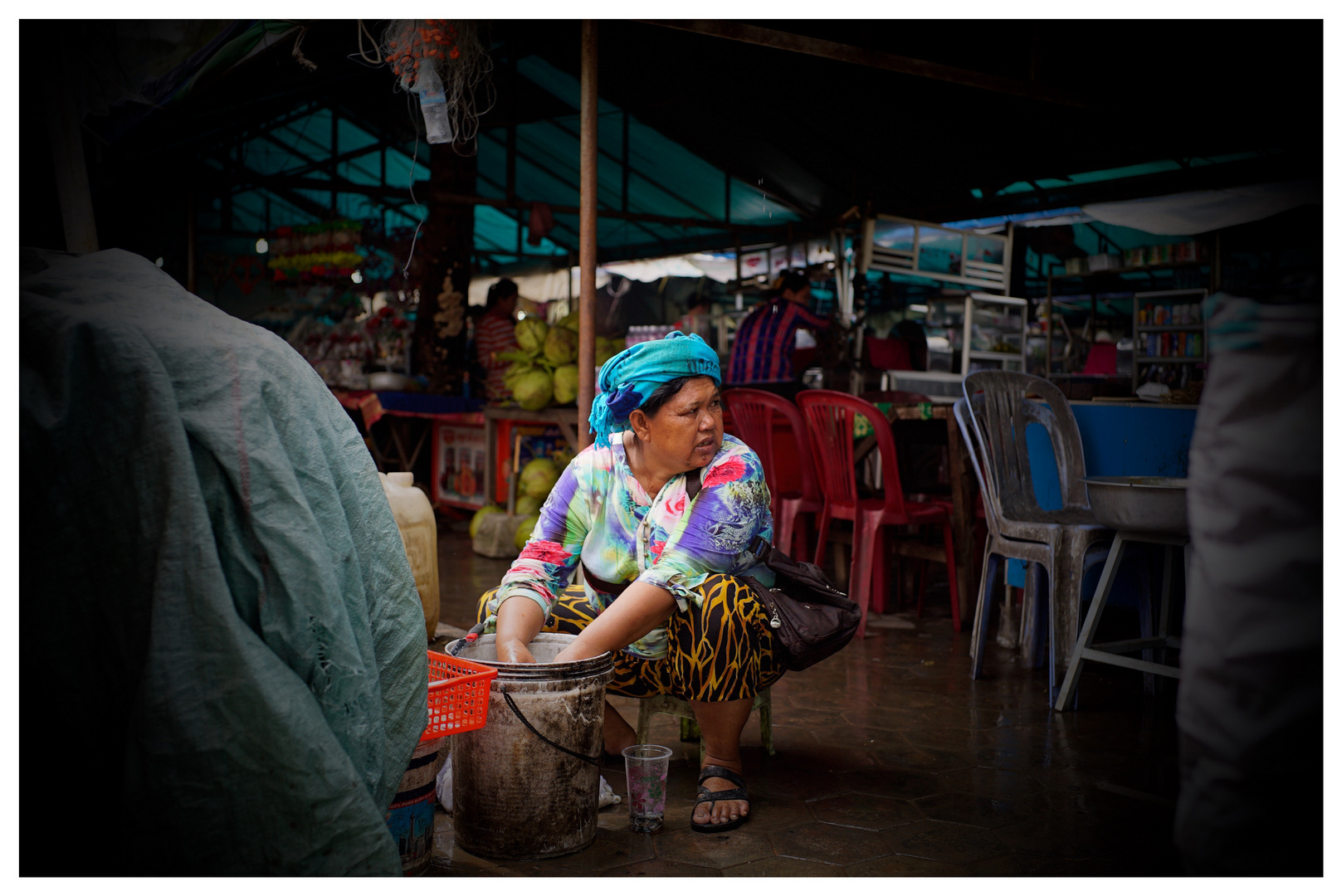 al mercato dei granchi, Kep, Cambogia