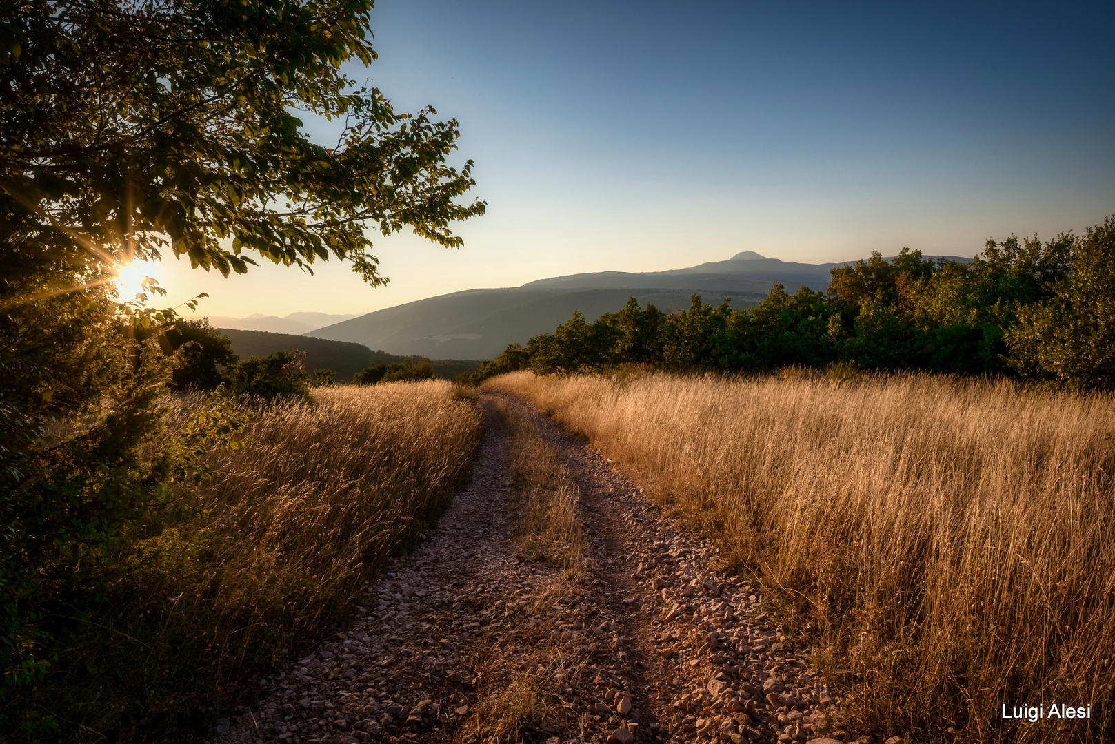 Al tramonto sulle colline di San Severino Marche 