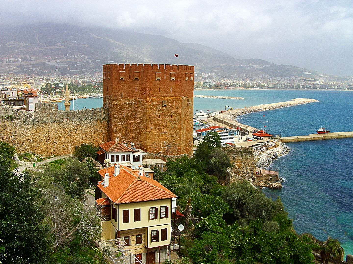 Alanya Burg mit Blick zum Hafen