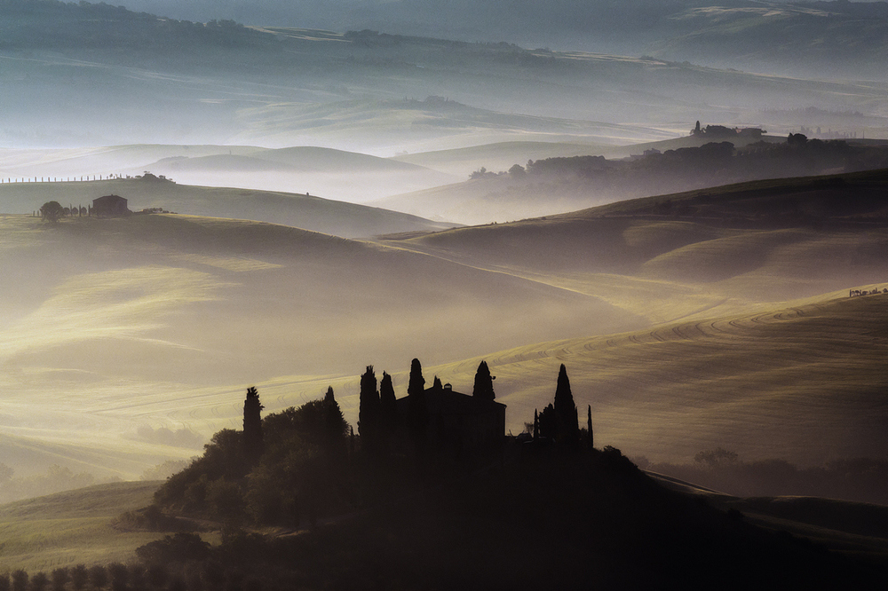 Alba a San Quirico d'Orcia