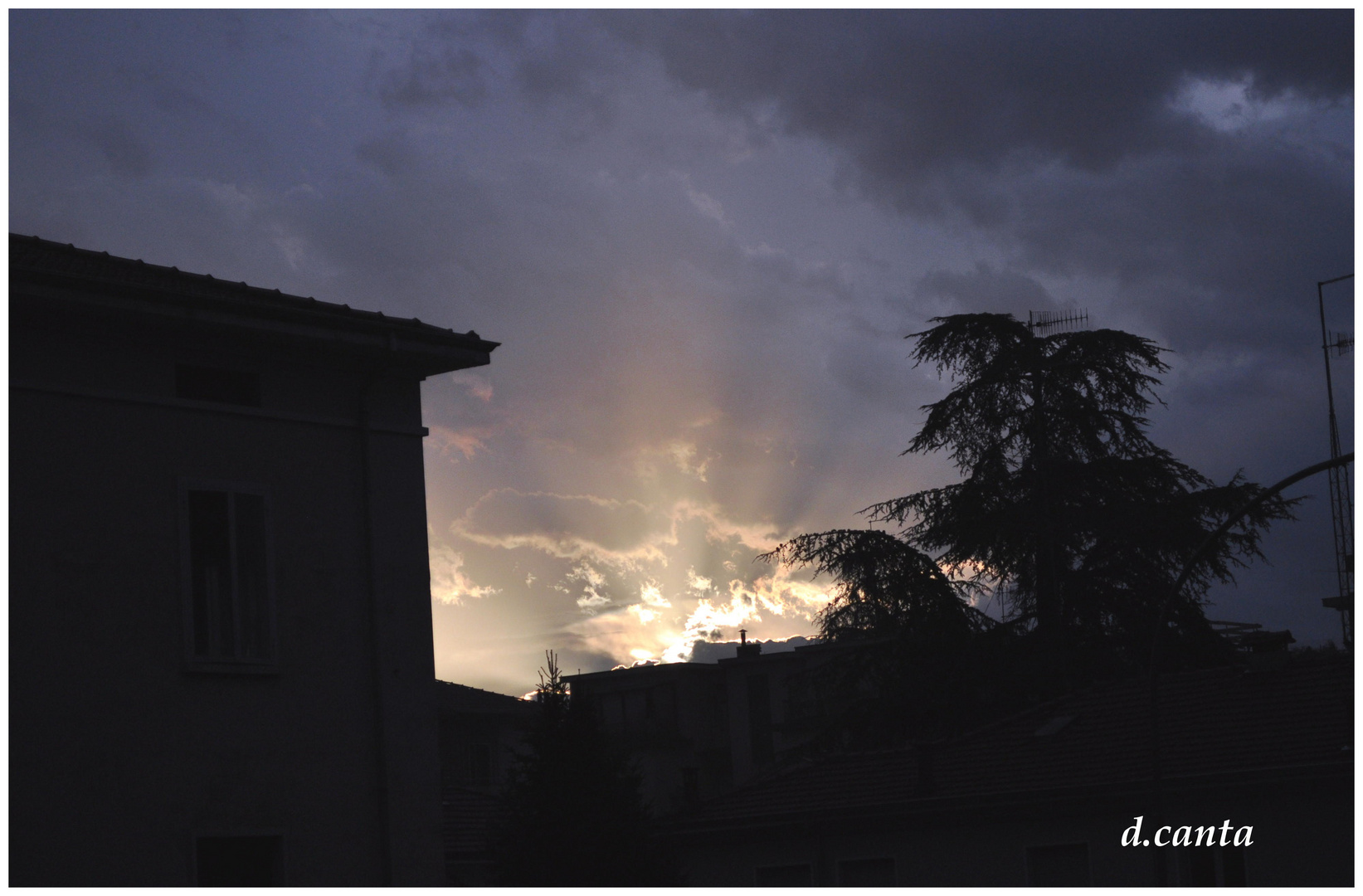 alba dal balcone di casa