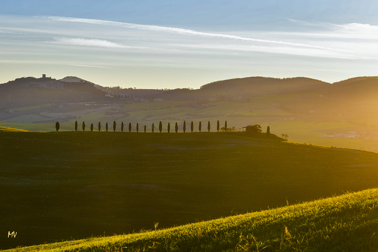 Alba in val d'Orcia 