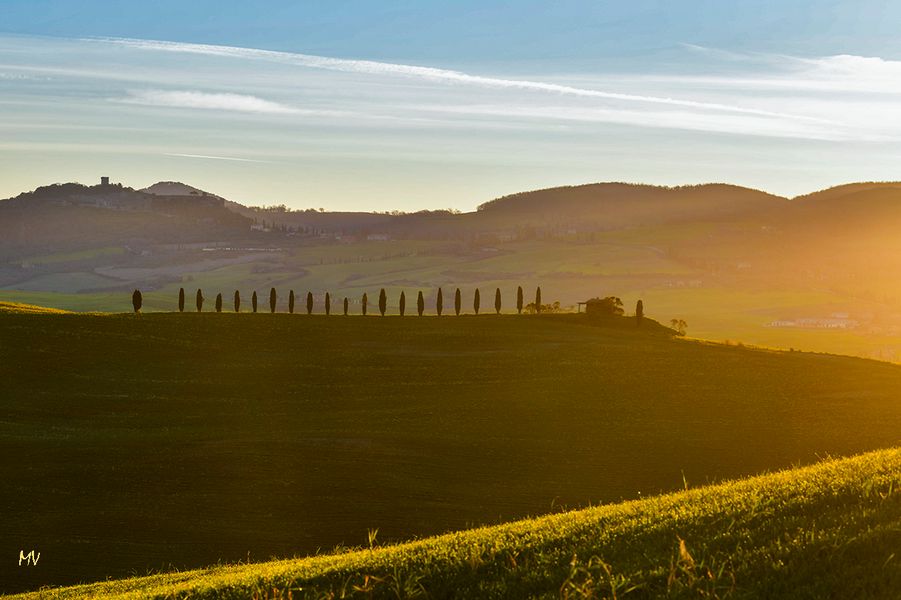 Alba in val d'Orcia 