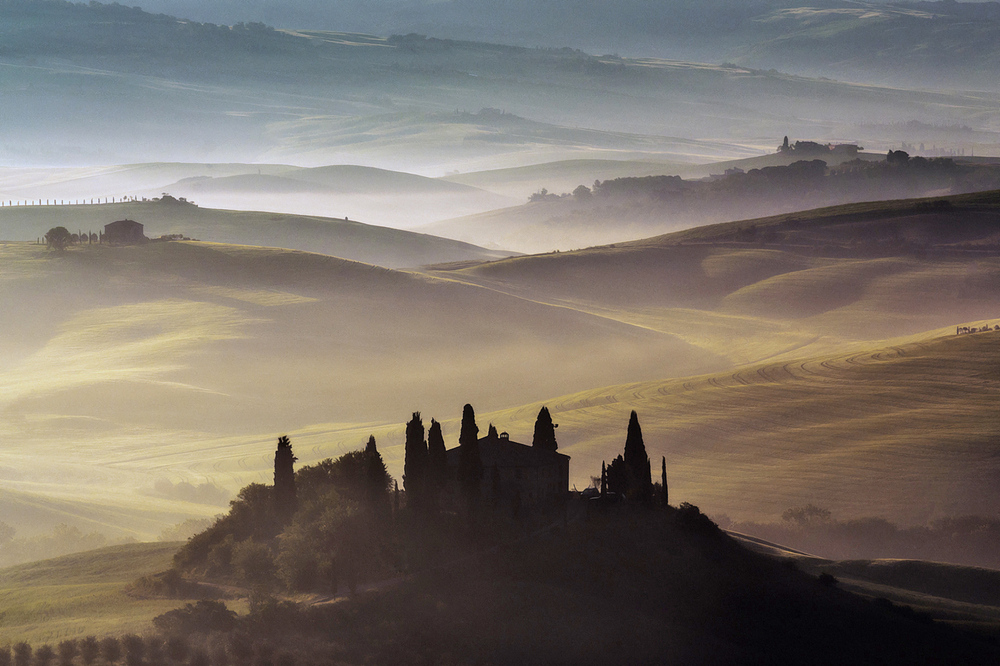 Alba in val d'Orcia