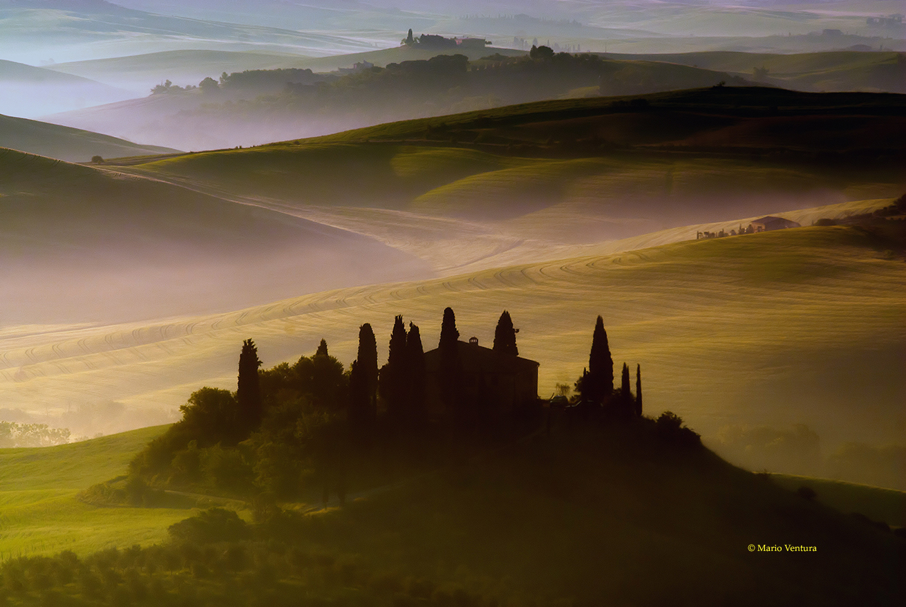 Alba in val d'Orcia