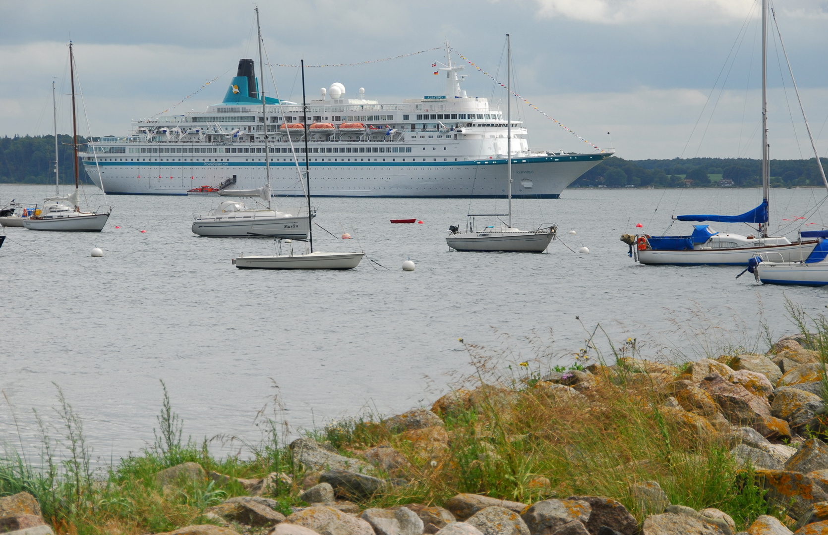 "ALBATROS" auf Reede vor Eckernförde