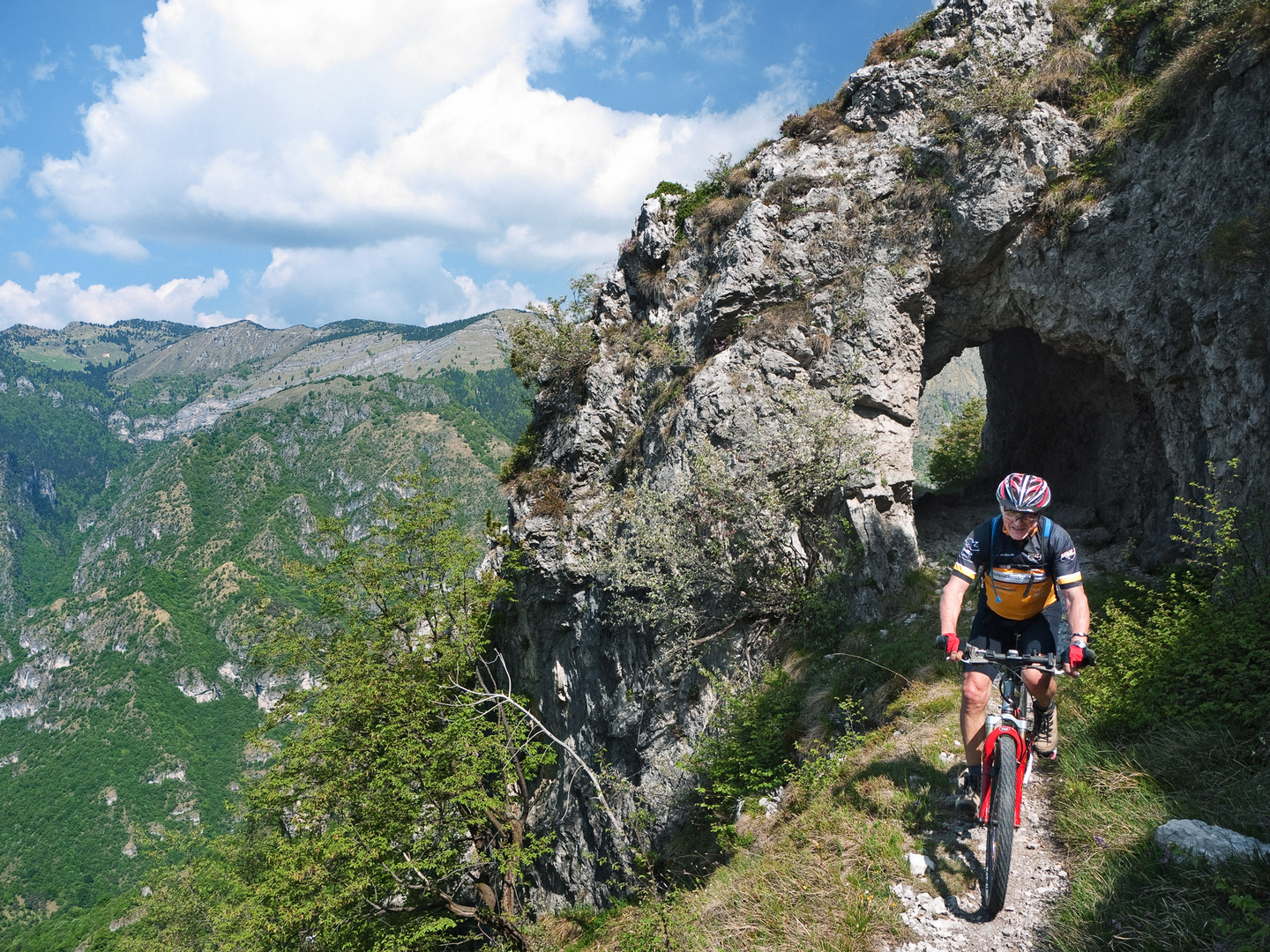 Albert auf dem Bocca-di-Fobbia-Trail am Gardasee