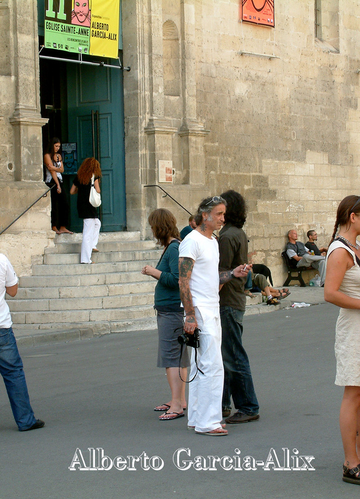 Alberto Garcia-Alix gesehen in arles beim fotofestival 2007 vor seiner ausstellungseröffnung