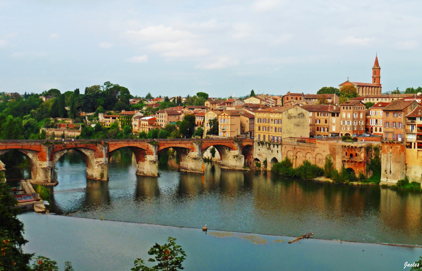 Albi - Le vieux pont et la rive droite.