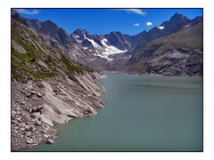 Albingnastausee und Gletscher