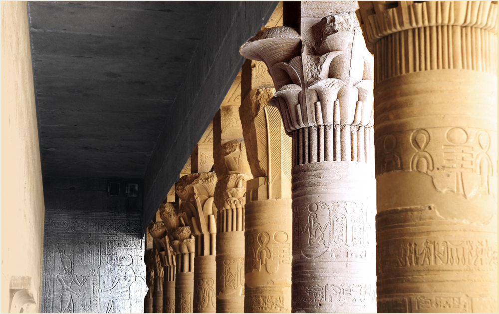 ALBINO SÄULE PHILAE TEMPEL