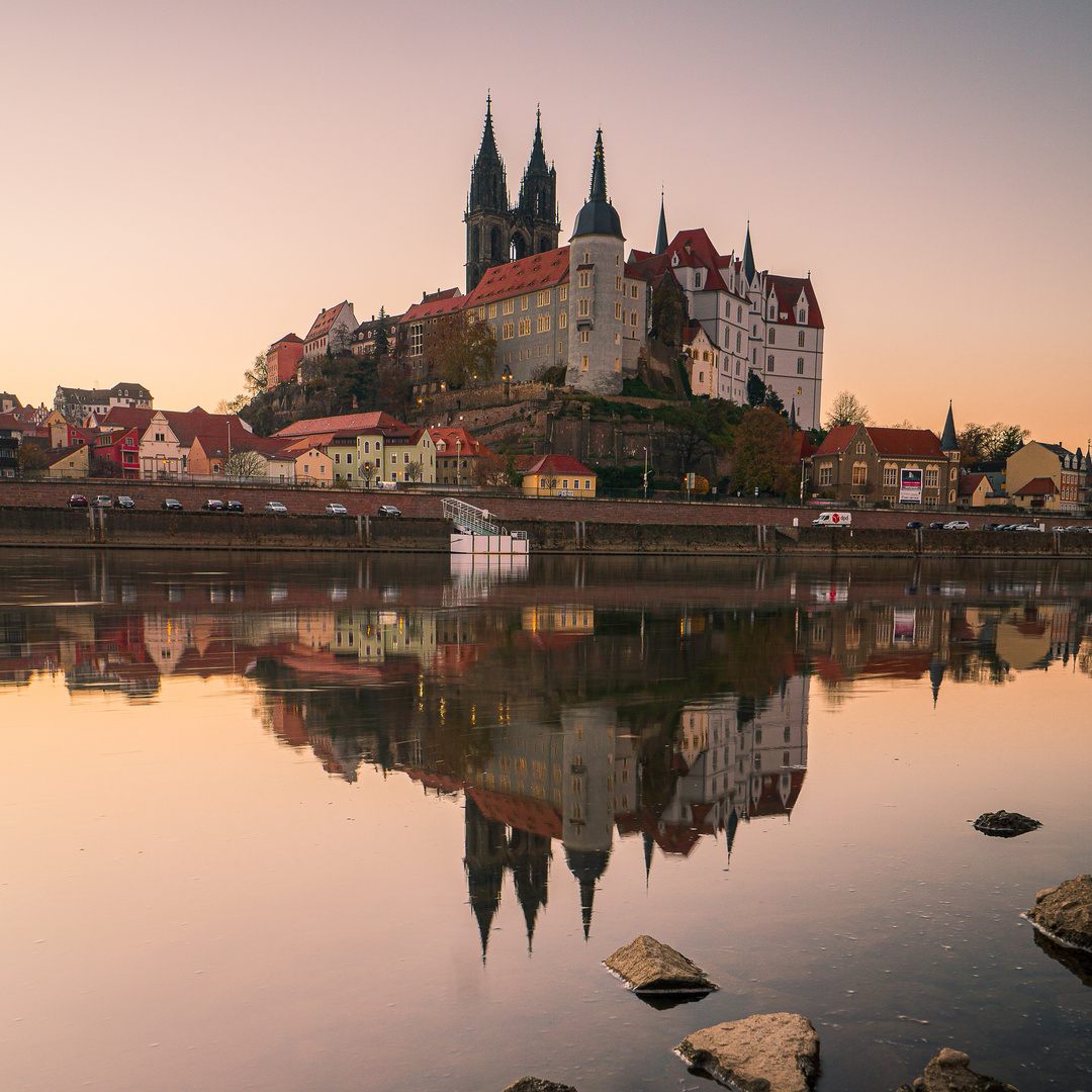 Albrechtsburg beim Sonnenuntergang 