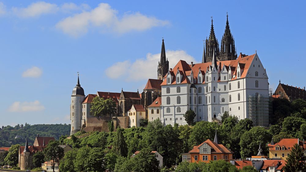 Albrechtsburg in Meissen an der Elbe...