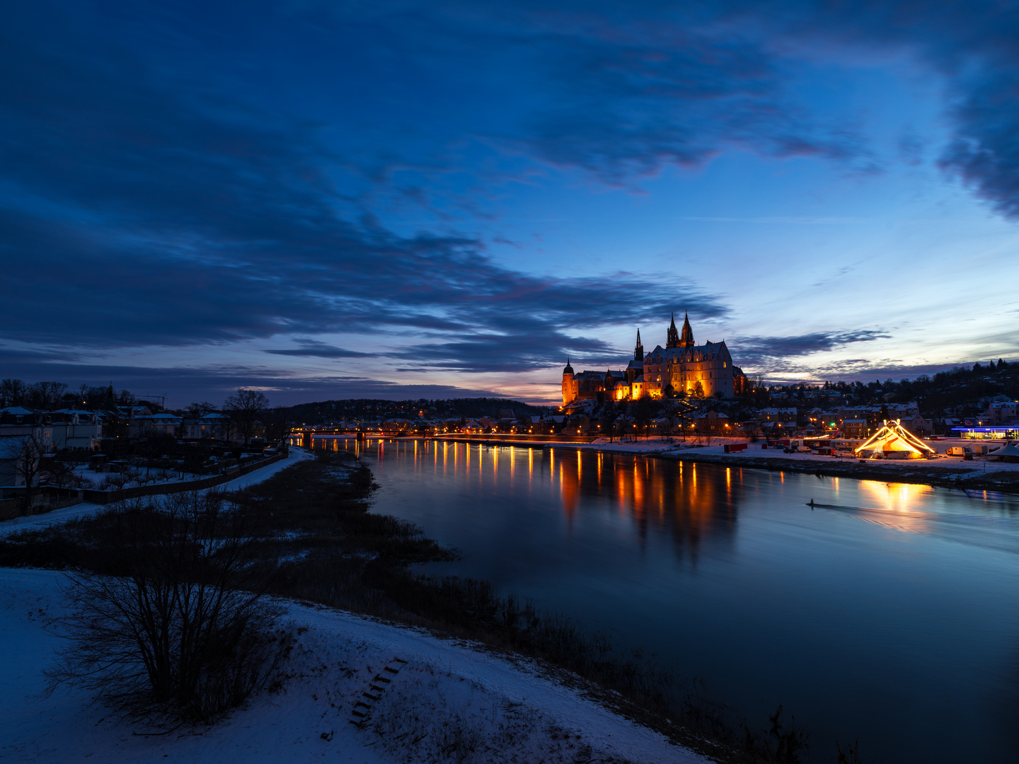 Albrechtsburg Meißen zur Blauen Stunde 