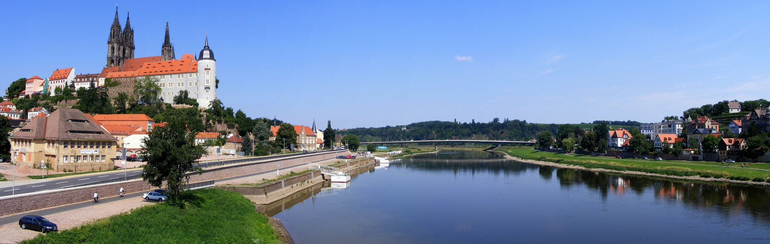 Albrechtsburg mit Elbe 2008