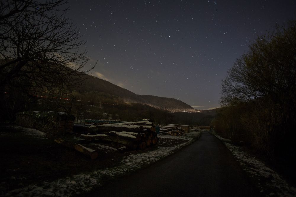 Albtrauf mit Sternenhimmel