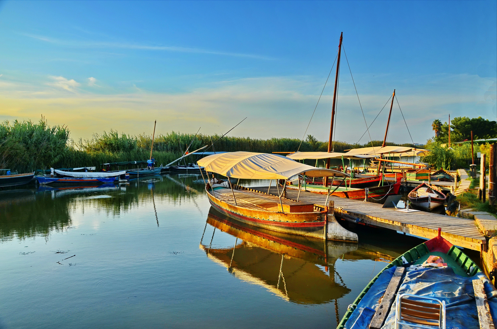 Albufera Boote in El Palmar