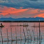 Albufera See am Abend